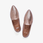 Jibs Slim Rose Gold Slip On Sneaker Flat Top Have A Nice Day