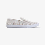 JIbs Slim Soft White Slip On Sneaker Flat Shoe Side